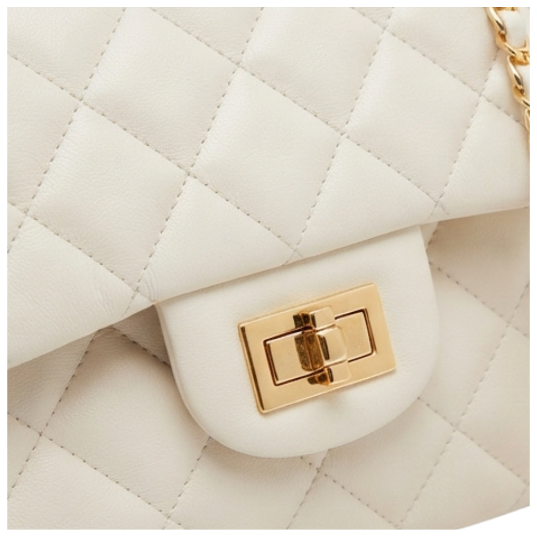 Belvin Quilted Leather Shoulder Bag