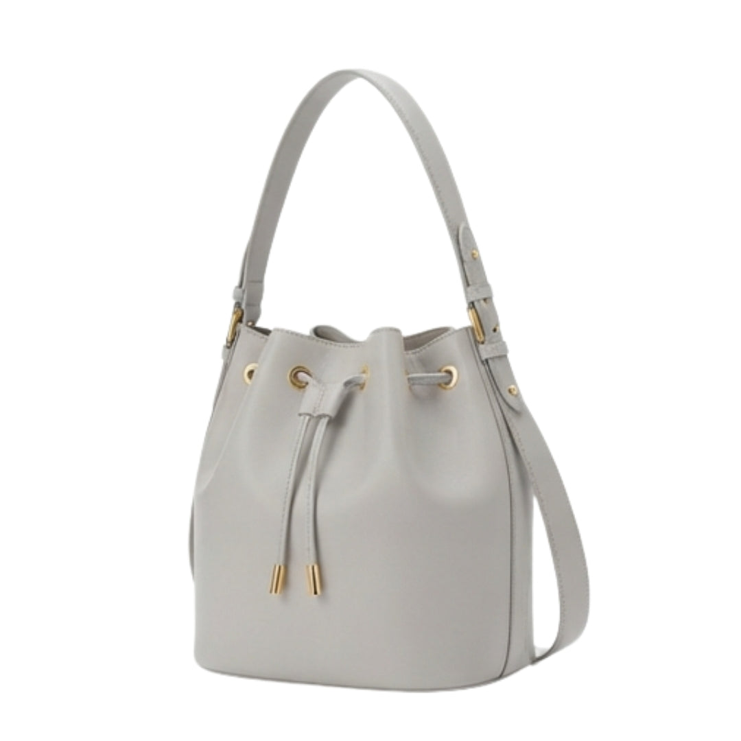 Belvin Leather Bucket Shoulder Bag